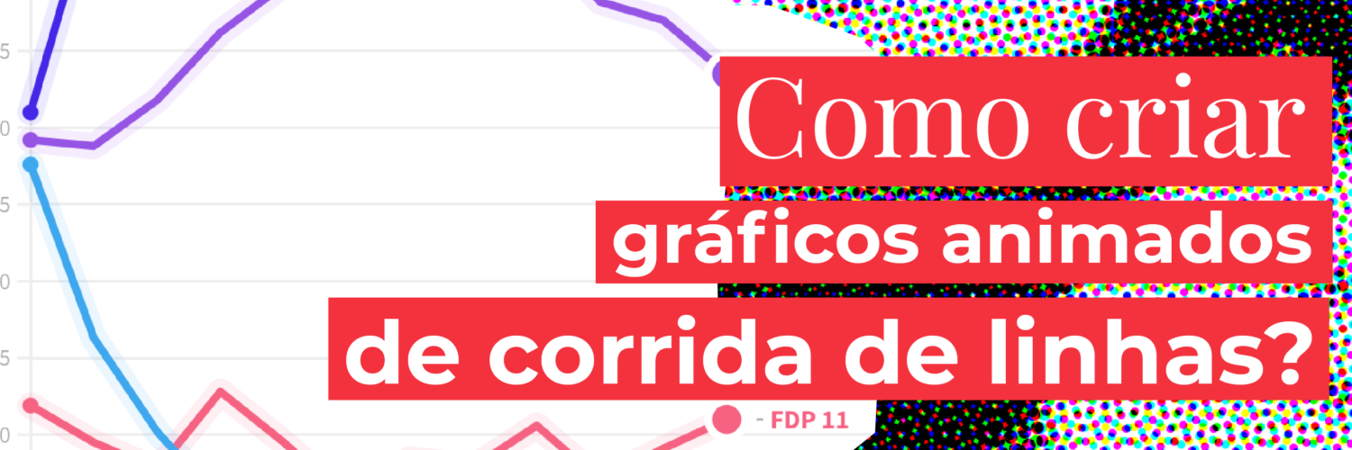 Banner do vídeo Como criar gráficos animados de corrida de linha, da Escola.jor