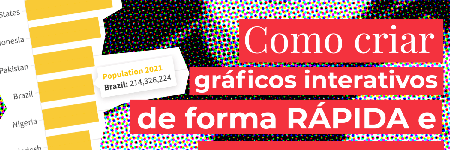 Banner do vídeo Como criar gráficos interativos de forma rápida e gratuita, da Escola.jor